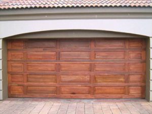 Double Wooden Garage Door